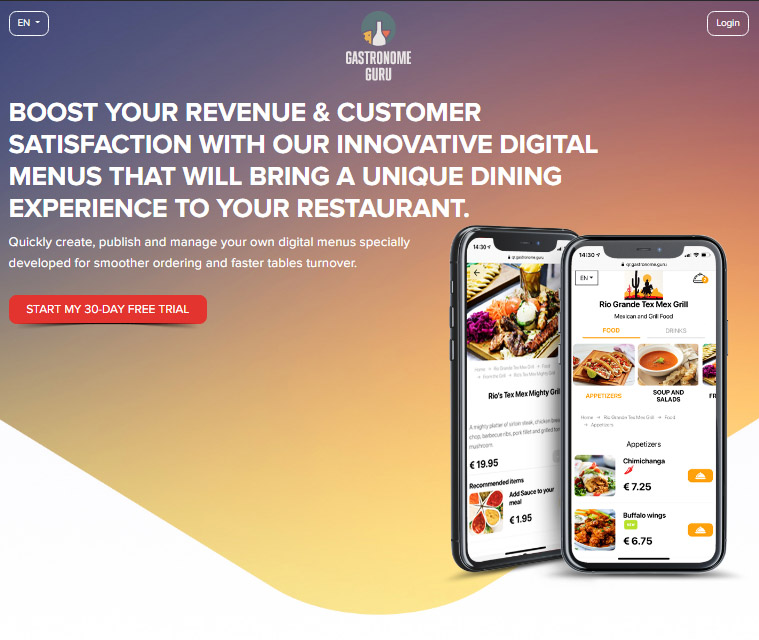 Gastronome Guru Innovative Restaurant Digital Menu